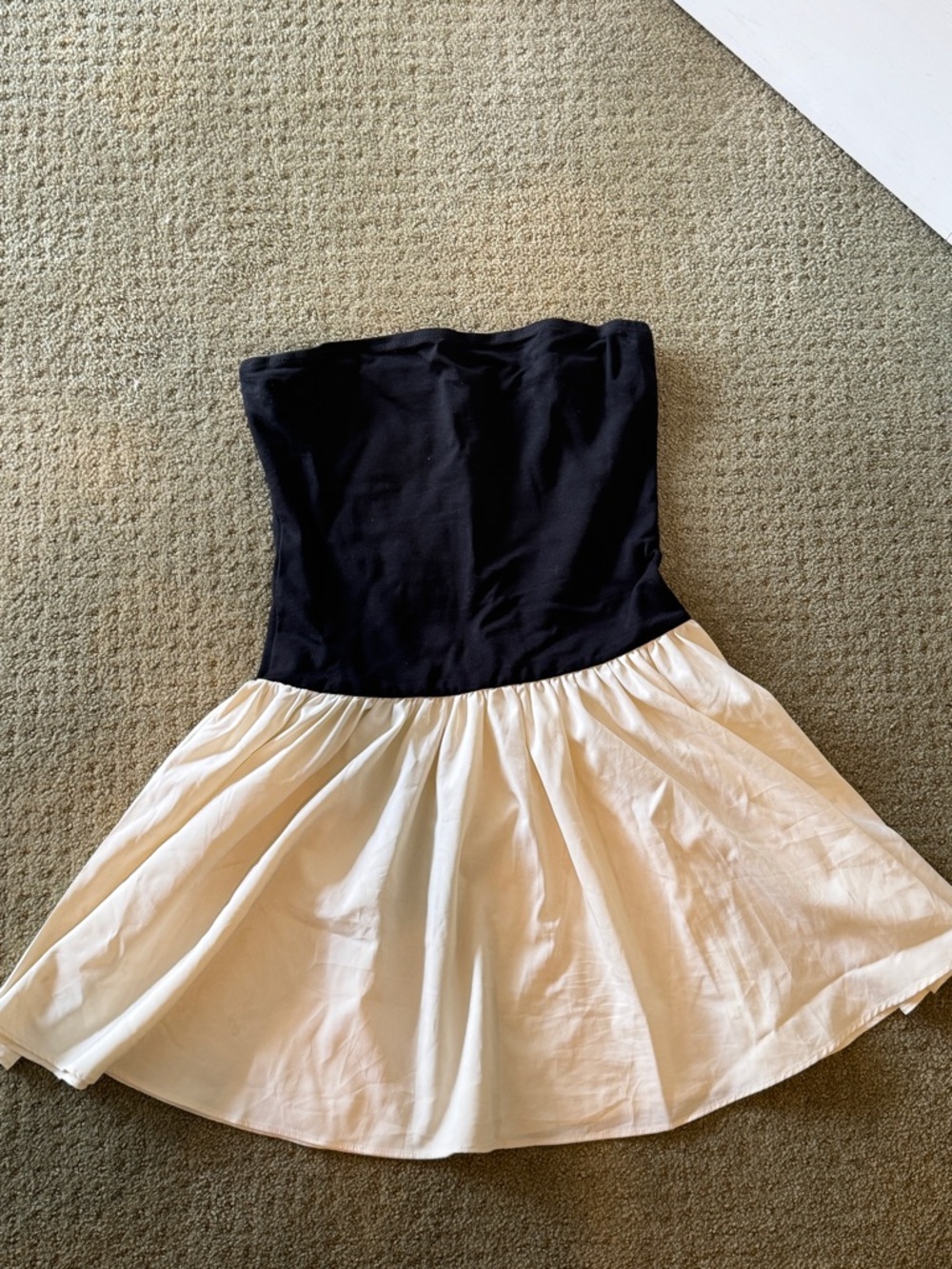 Strapless mini dress